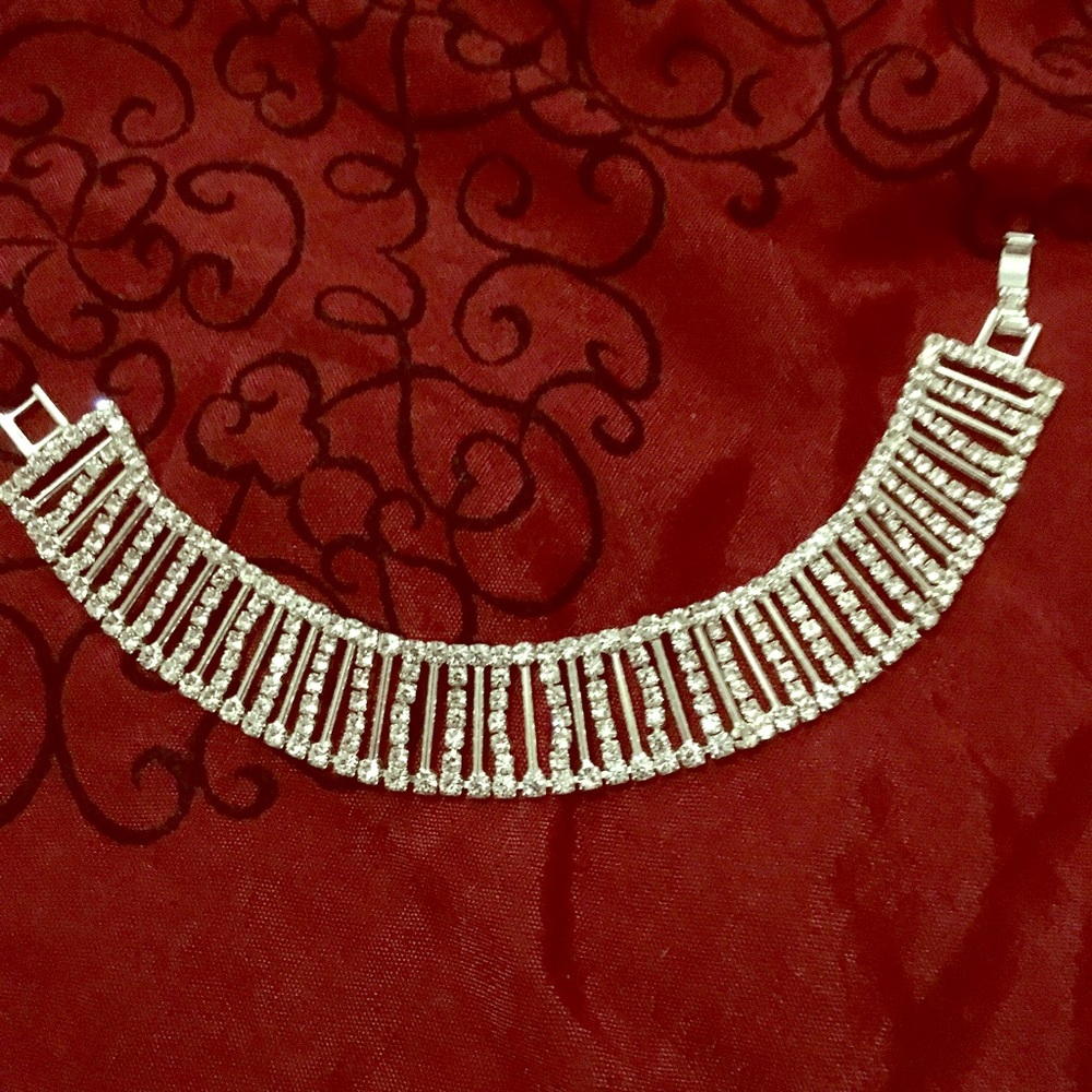 Swarovski crystal and silver bracelet